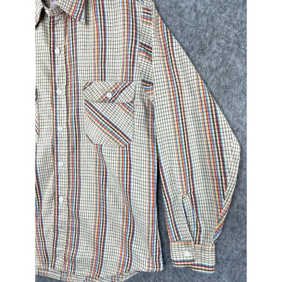 Vintage 70s Big Mac JCPenney Long Sleeve Flannel Button Up Shirt Size M - Picture 2 of 9